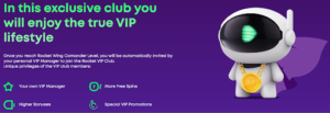 VIP PROGRAM AT THE ROCKET CASINO