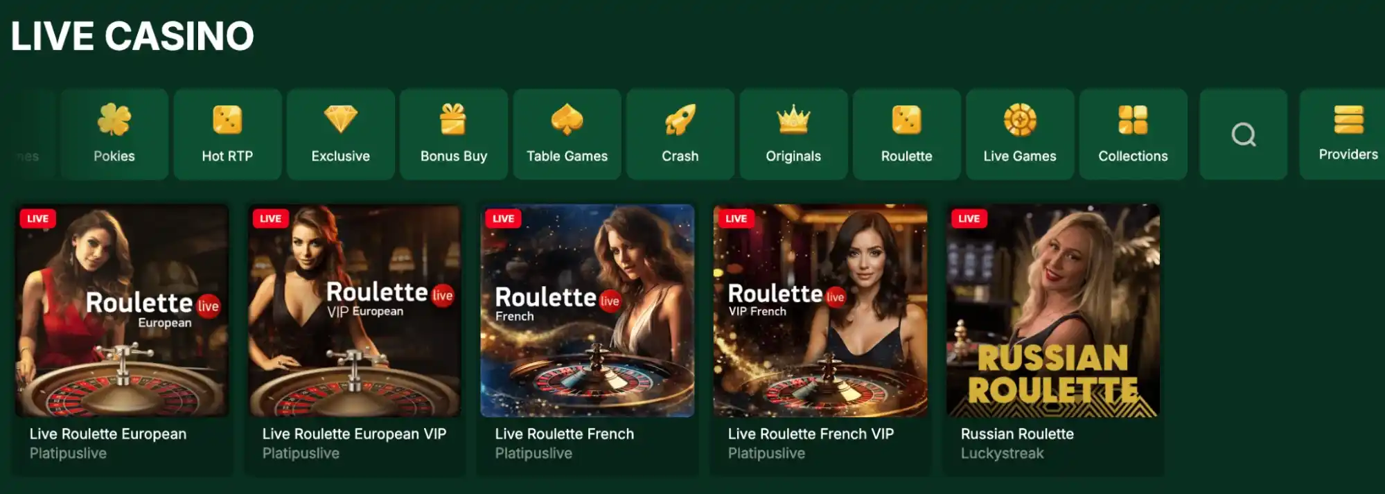 golden crown live casino