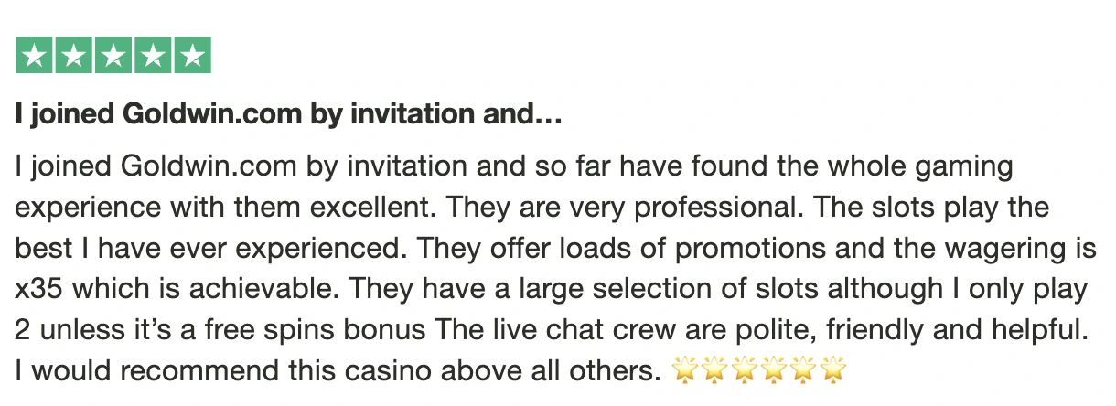 goldwin casino reviews