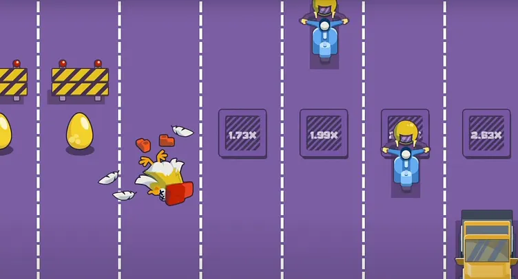 chicken cross chicken gambling game