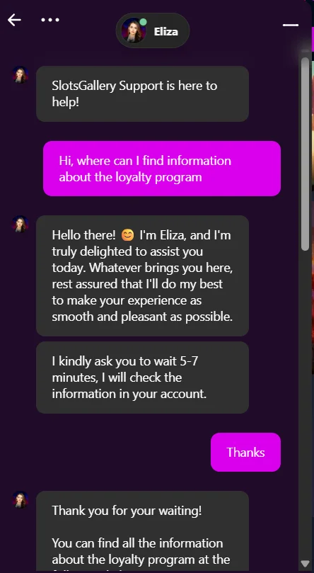 Slots Gallery Support 