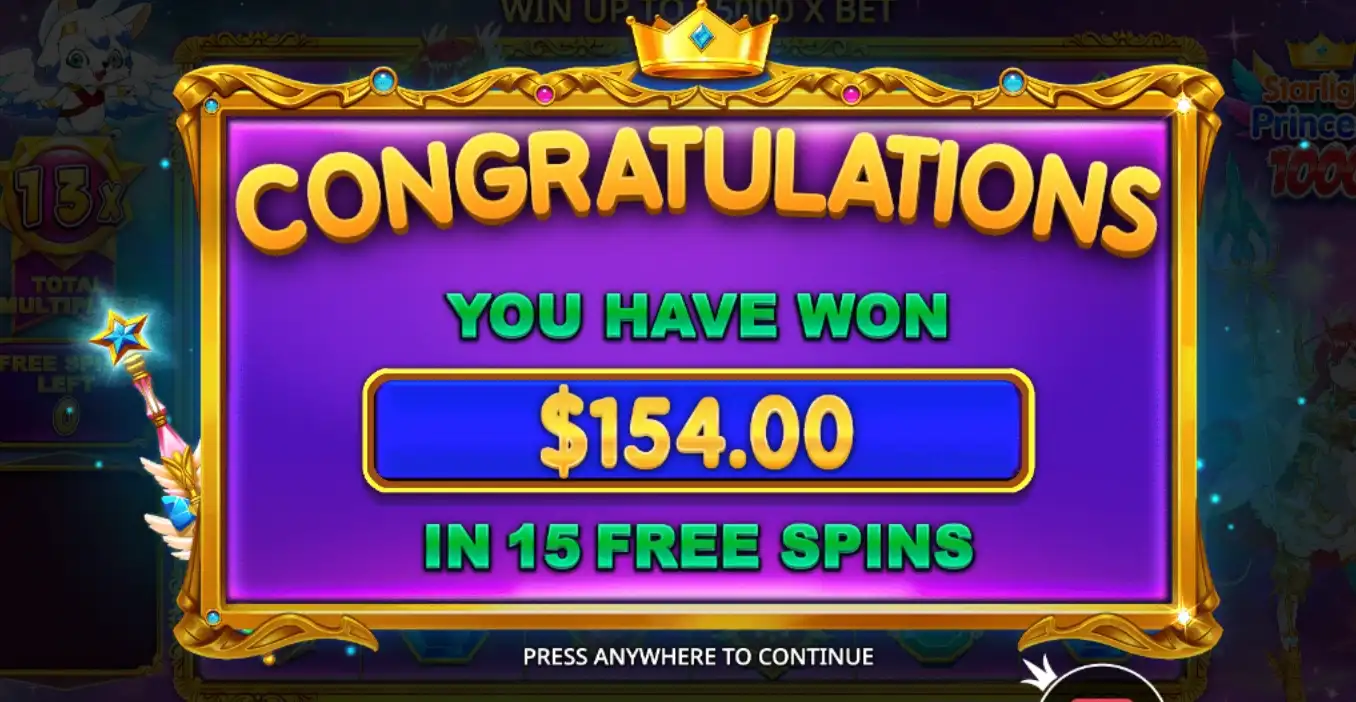 starlight princess 1000 win