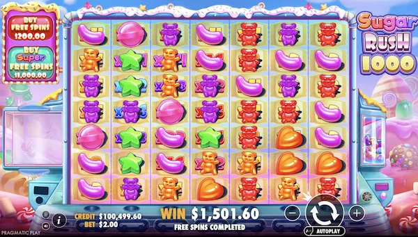 sugar rush 1000 pokie