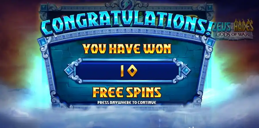 zeus vs hades free spins